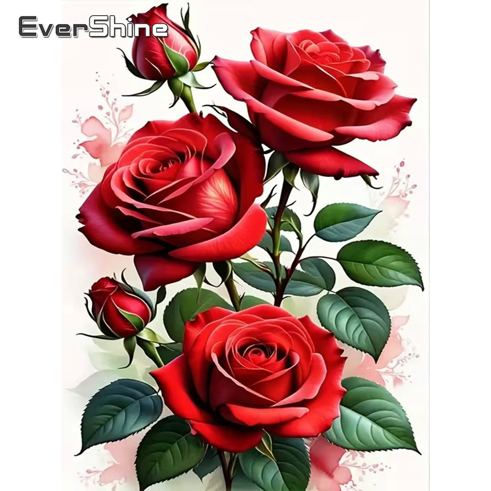 Embroidery Rose Stitch - Mosaico de diamantes Evershine, pintura artística