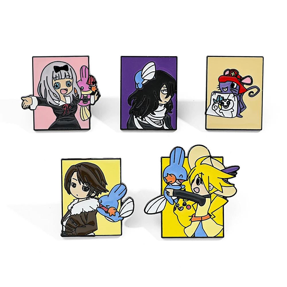 Embroidery Garment - 5 Broches de Personajes de Anime