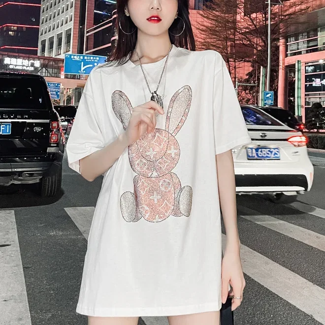 Embroidery Tshirt - Camiseta informal de verano para mujer: