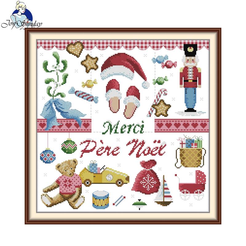 Embroidery Xmas Ornaments - Kit de Punto de Cruz, Diseño