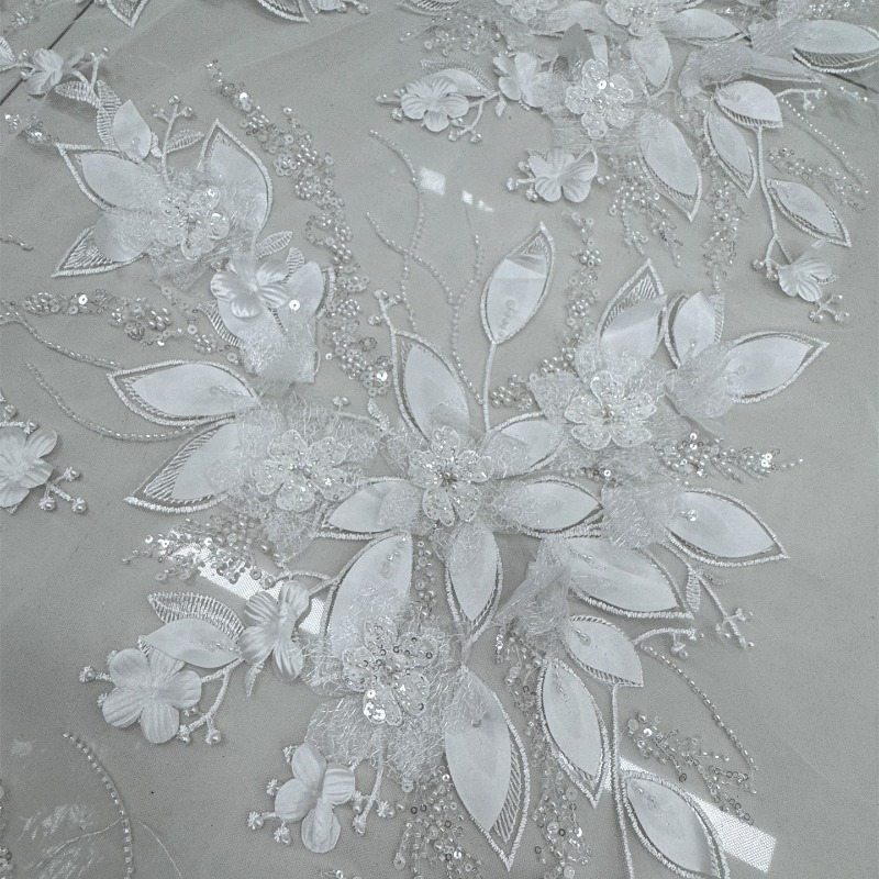 Tela de encaje floral 3D con c - Embroidery Net Fabric reseña y precio