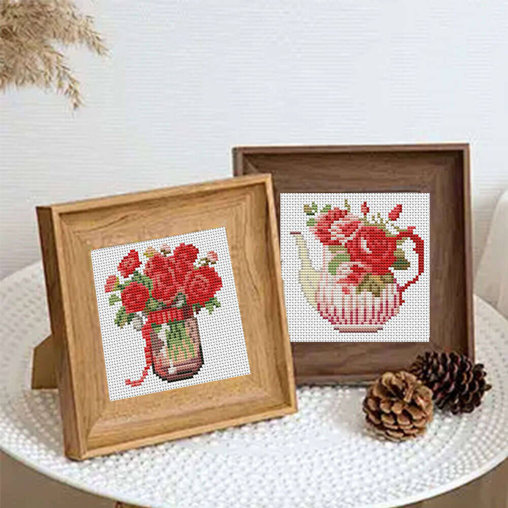 12 Uds. De punto de cruz de ro - Embroidery Rose Stitch reseña y precio