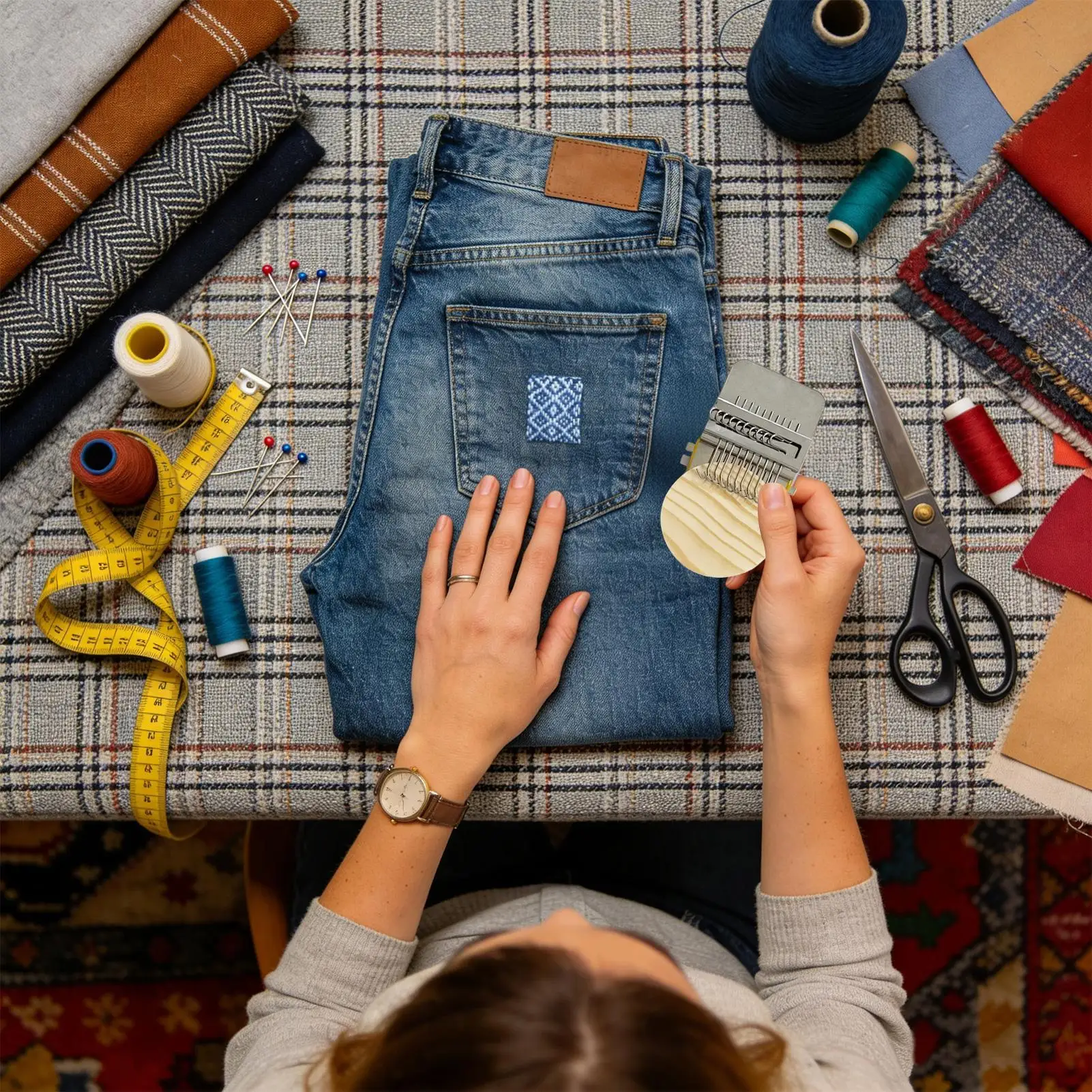 Telar de Reparación de Tejidos - Embroidery Jeans reseña y precio