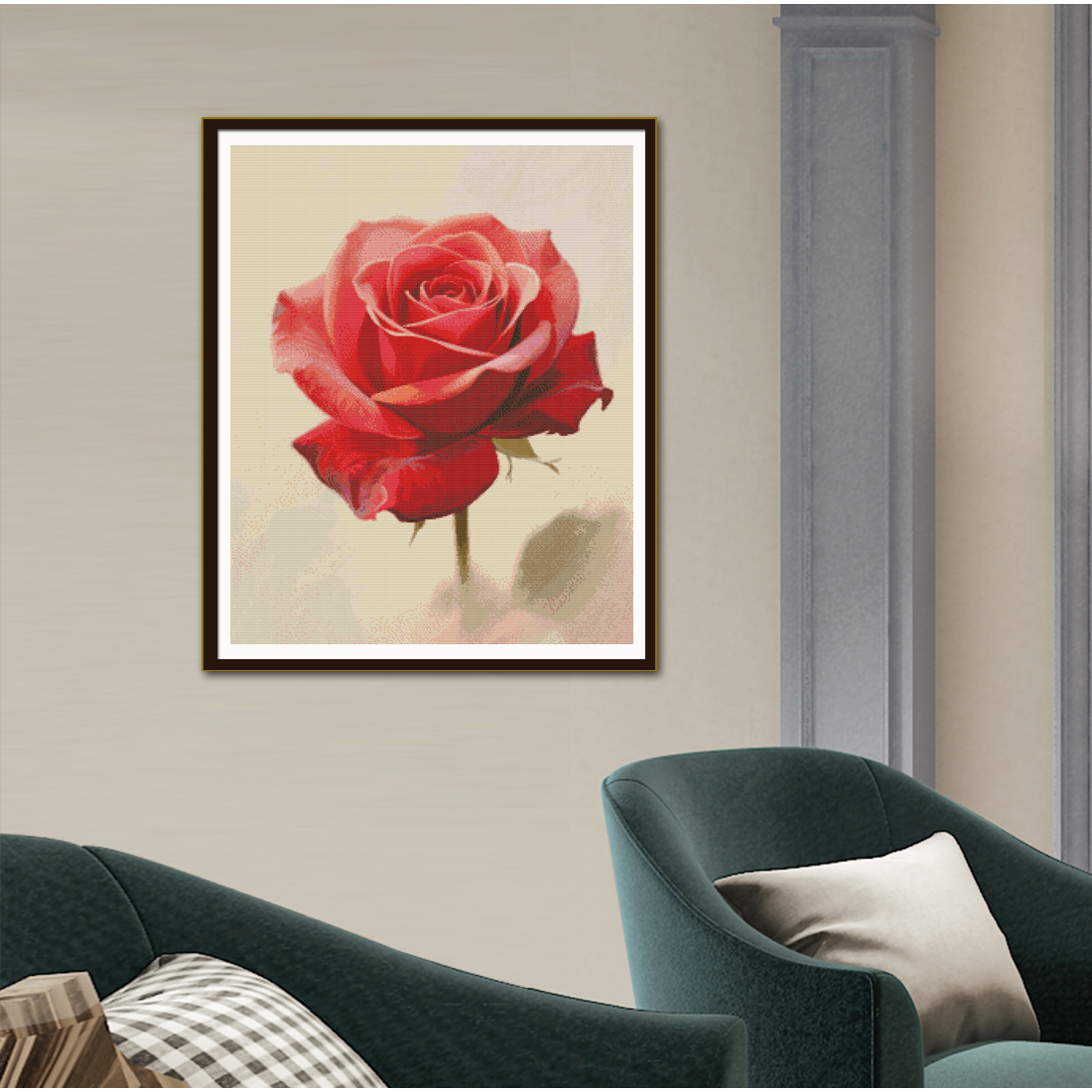 Un bordado de punto de cruz co - Embroidery Rose Stitch reseña y precio