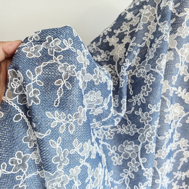 Tela de Tul con Bordado Floral - Embroidery Flower Pattern reseña y precio