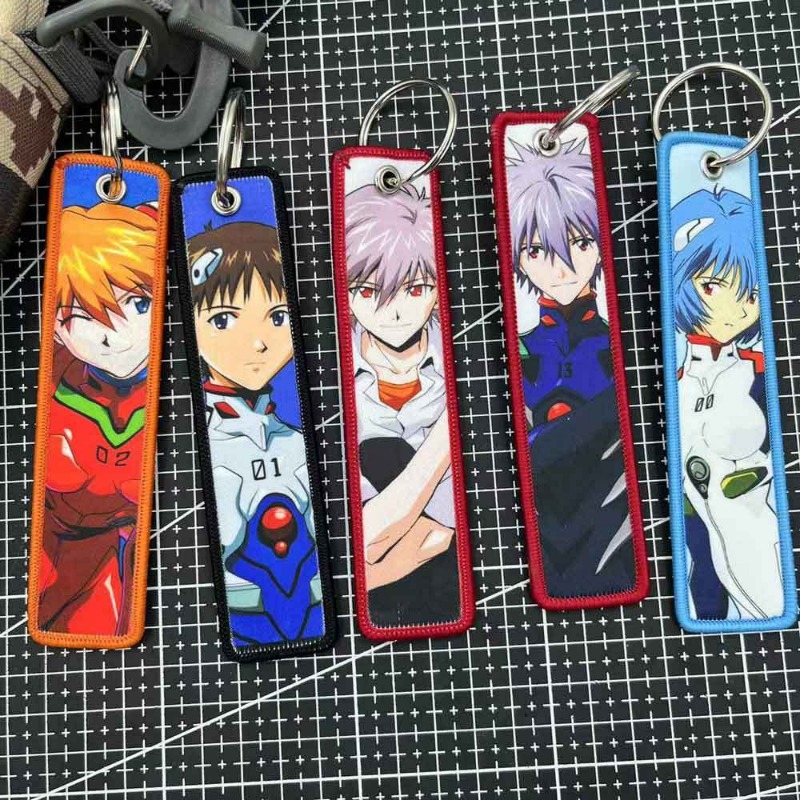 Llavero Evangelion, etiqueta p - Embroidery Ring reseña y precio