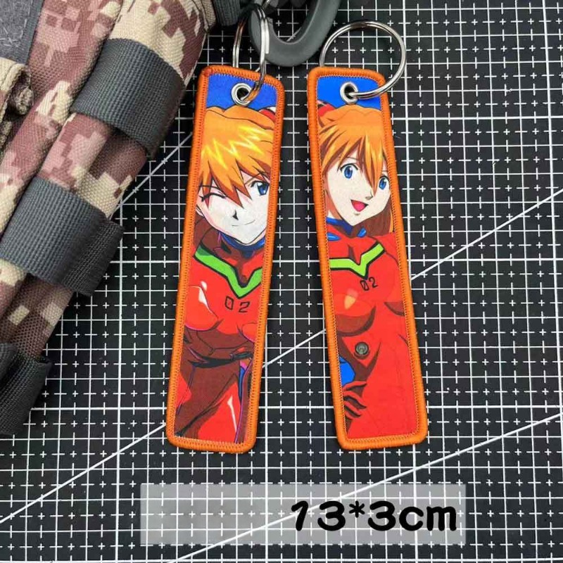 Llavero Evangelion, etiqueta p - Embroidery Ring reseña y precio