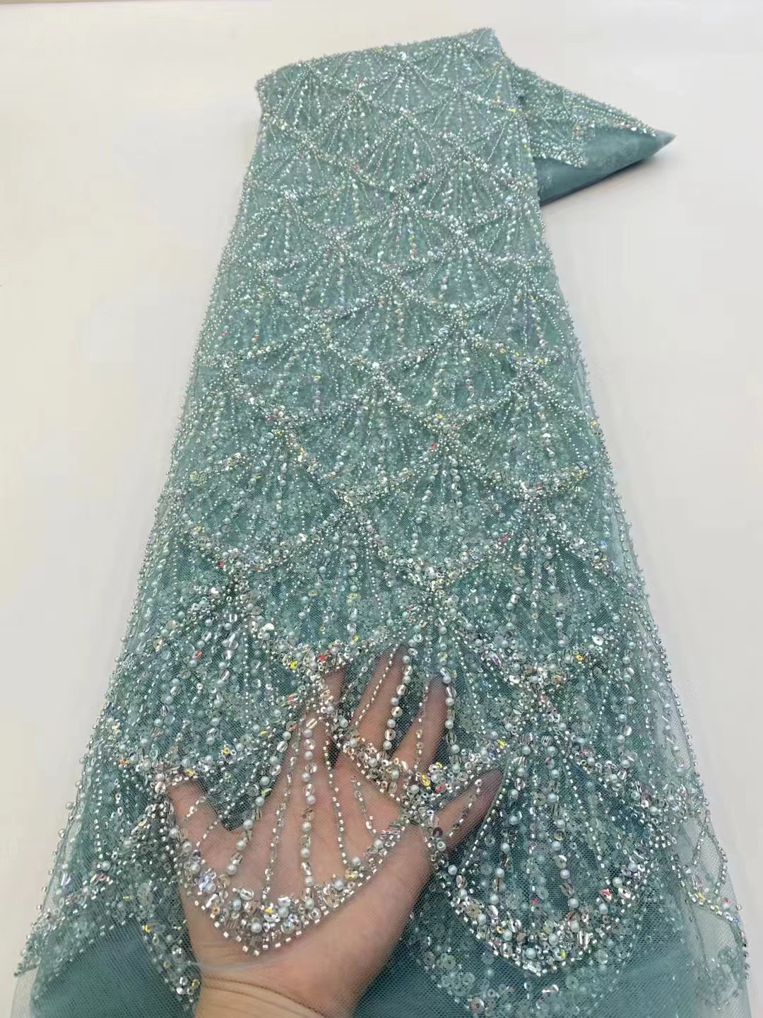 Tela de encaje de tul africano - Embroidery Net Fabric reseña y precio