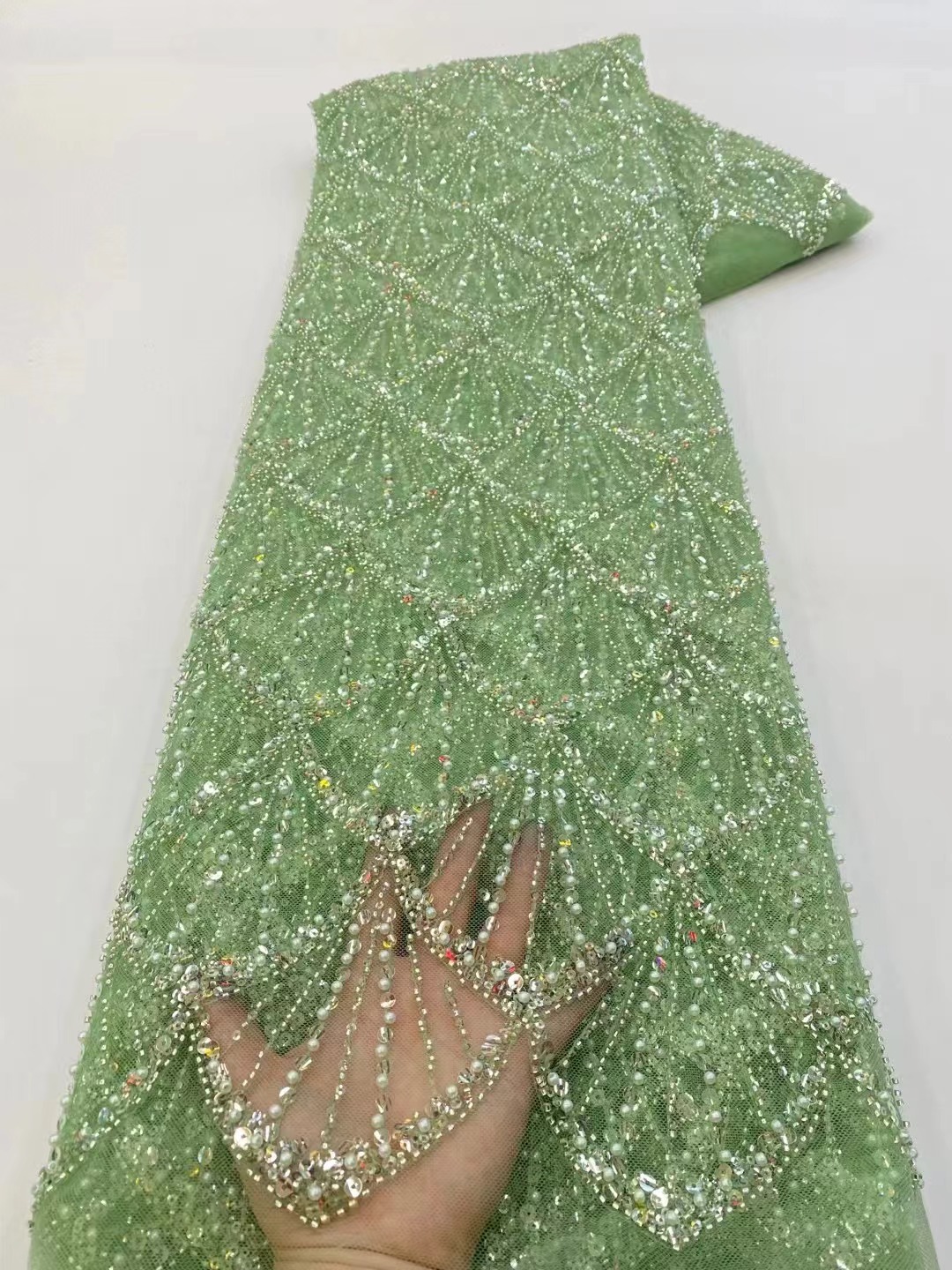 Tela de encaje de tul africano - Embroidery Net Fabric reseña y precio