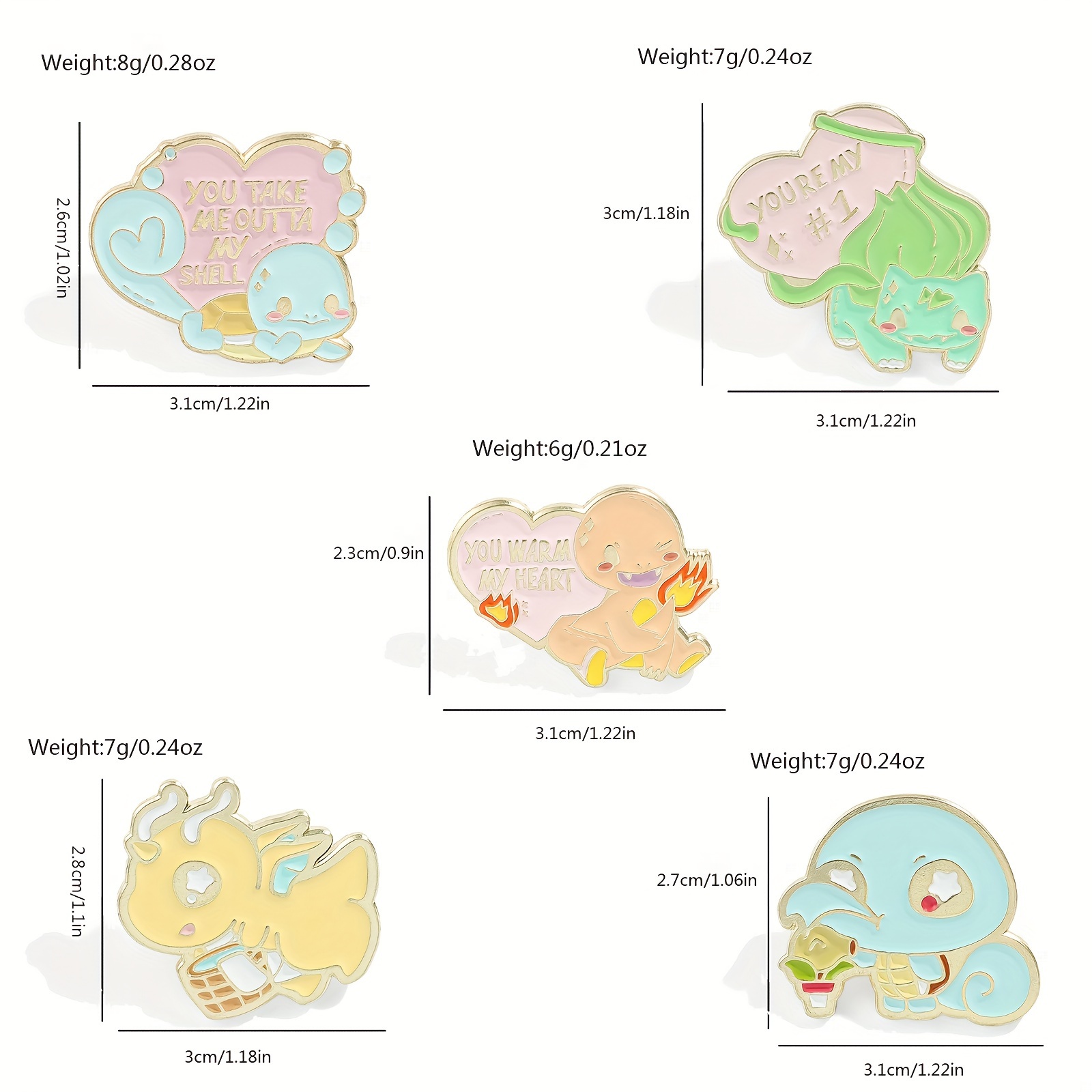 5 Broches de Anime Bonitos, Pi - Embroidery Garment reseña y precio