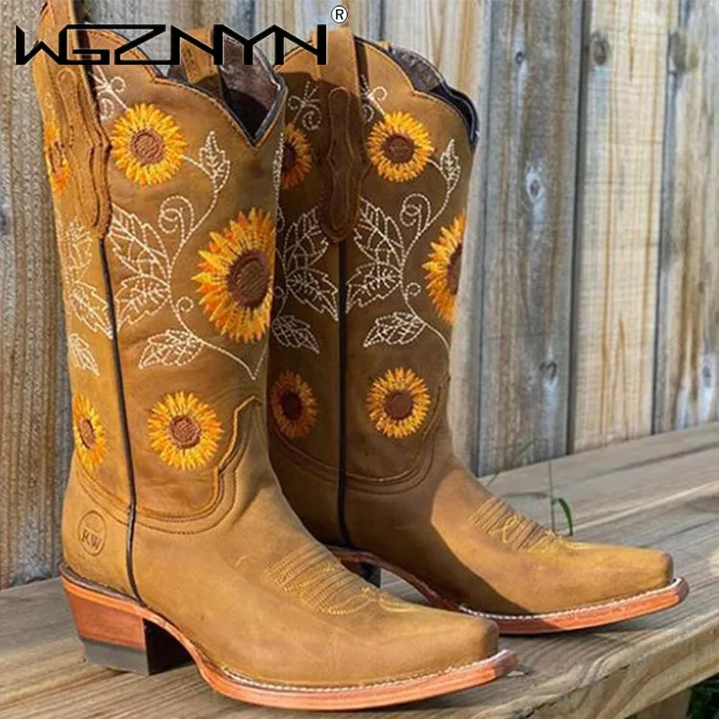 Botas bordadas de color marrón - Embroidery Design Free reseña y precio