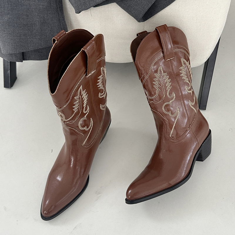 Botas occidentales de cuero ro - Embroidery Design Free reseña y precio