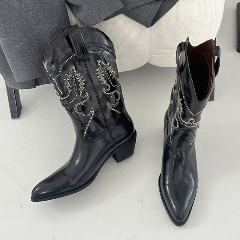 Botas occidentales de cuero ro - Embroidery Design Free reseña y precio