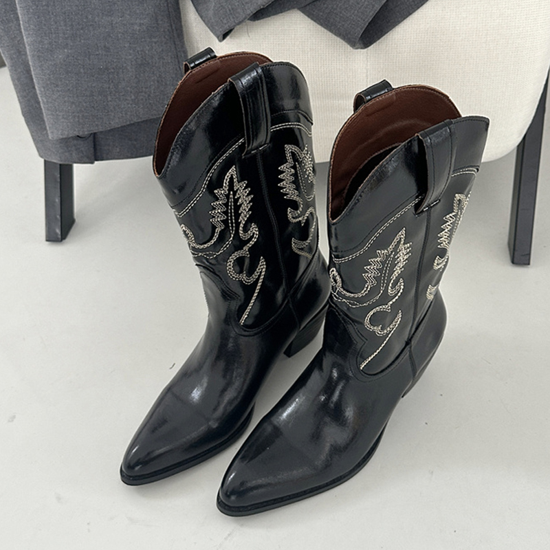 Botas occidentales de cuero ro - Embroidery Design Free reseña y precio