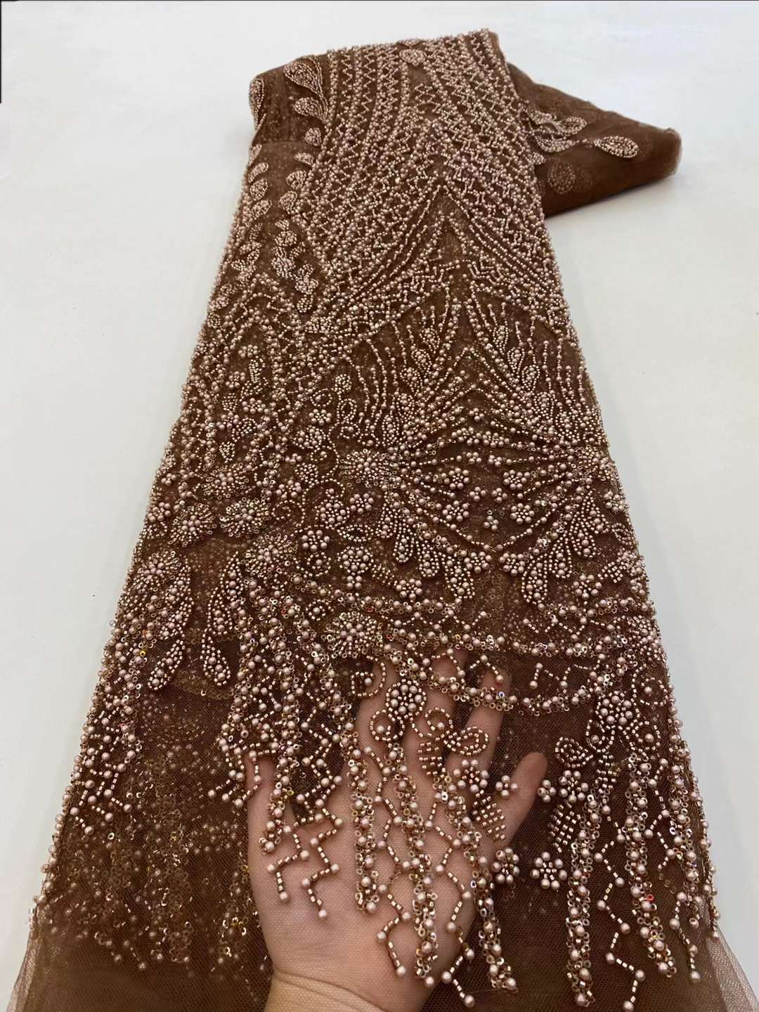 Tela de encaje bordado con cue - Embroidery Net Fabric reseña y precio