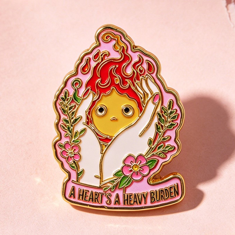 Pin de Esmalte 'A HEART'S A HE - Embroidery Garment reseña y precio