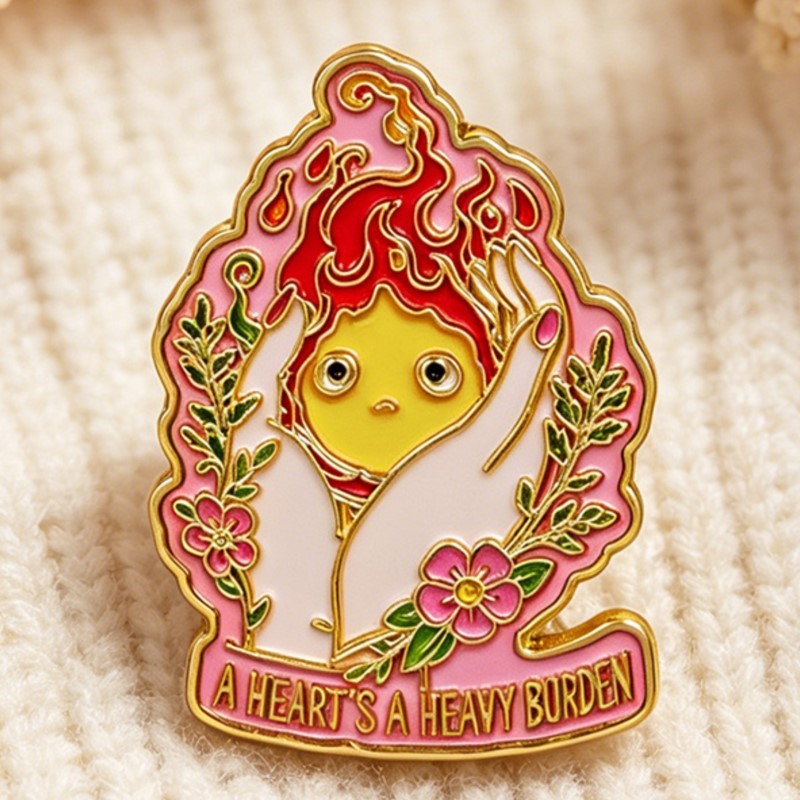Pin de Esmalte 'A HEART'S A HE - Embroidery Garment reseña y precio