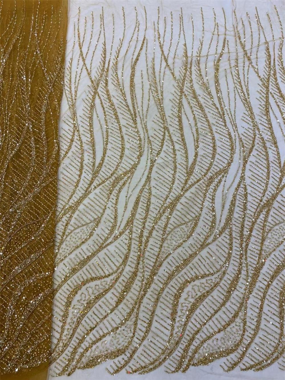 Tela de encaje con cuentas de  - Embroidery Net Fabric reseña y precio