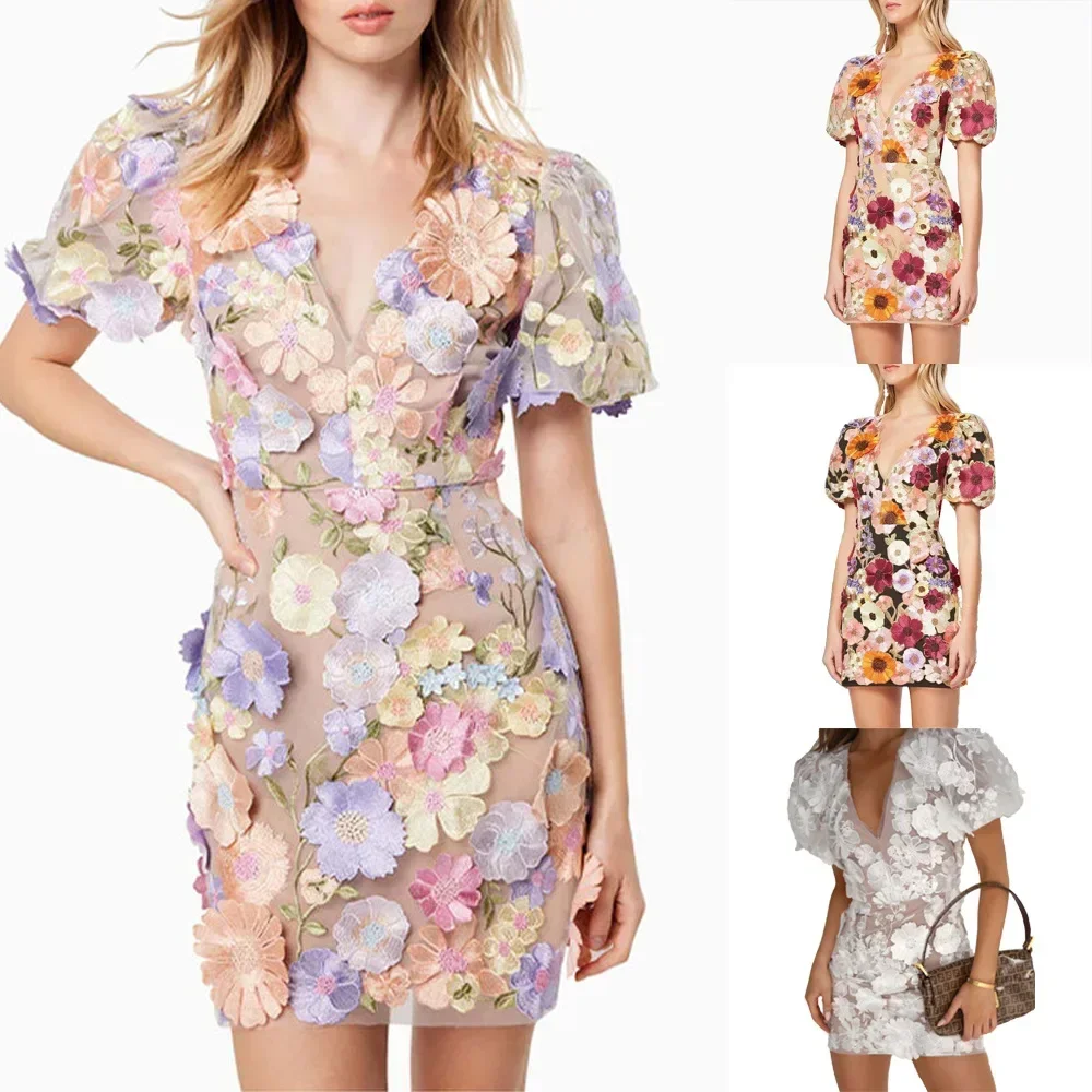 Vestido Sexy bordado con cuell - Embroidery Zara reseña y precio