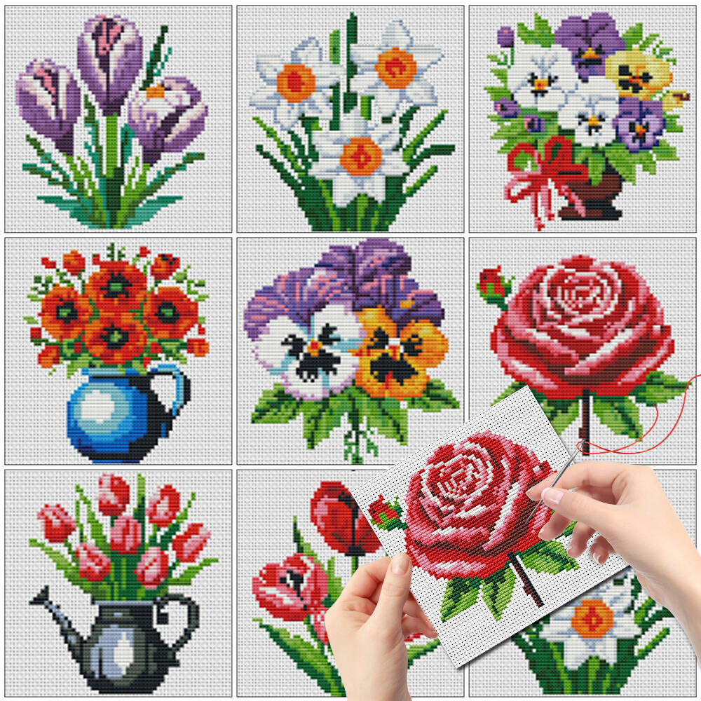 Evershine - Juego de 8 Mini Li - Embroidery Rose Stitch reseña y precio
