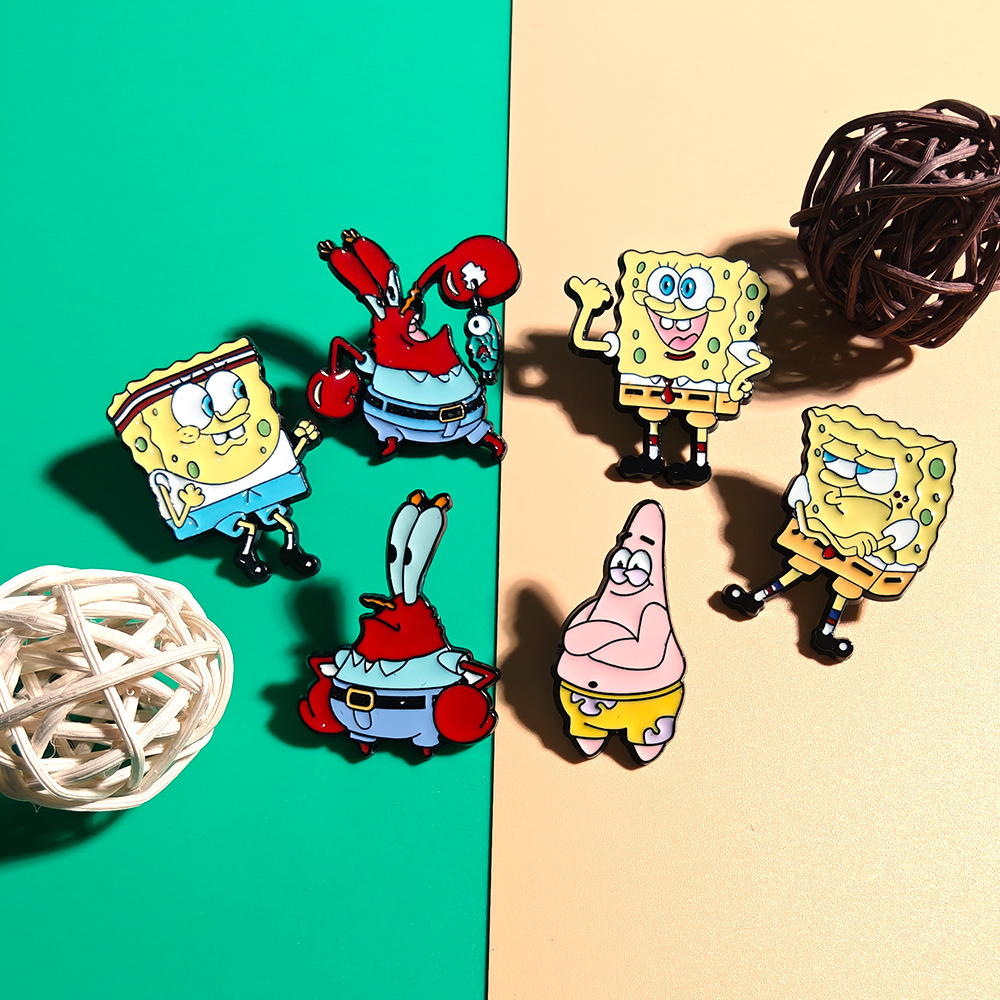 Set de 6 Broches de Bob Esponj - Embroidery Garment reseña y precio