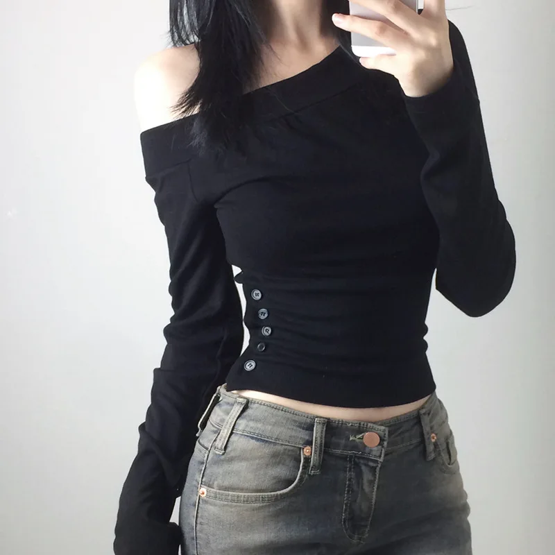 Camiseta Vintage Y2K con Boton - Embroidery Tshirt reseña y precio