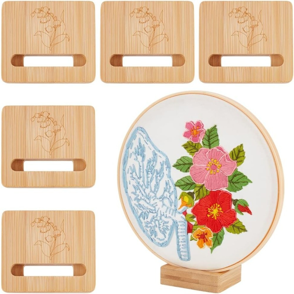 Soporte de exhibición rectangu - Embroidery Flower Pattern reseña y precio