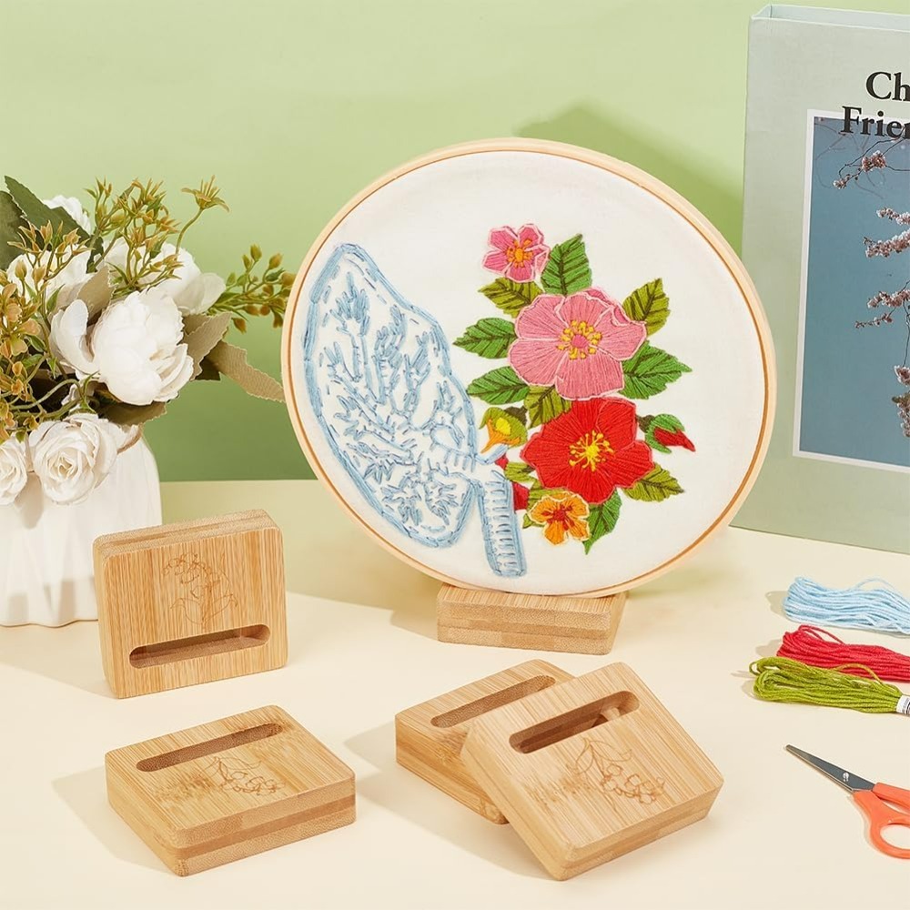 Soporte de exhibición rectangu - Embroidery Flower Pattern reseña y precio