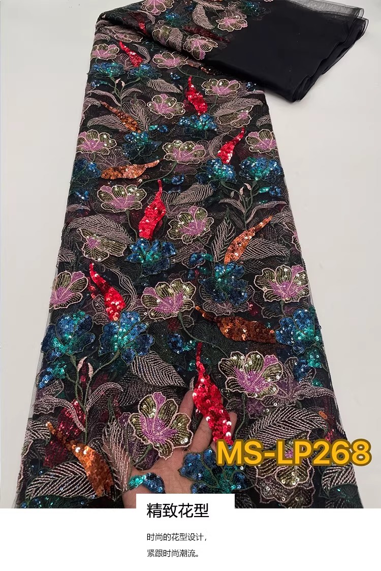 1 yarda de tela de lujo de dob - Embroidery Net Fabric reseña y precio