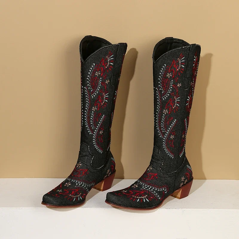 Botas vaqueras azules de vaque - Embroidery Jeans reseña y precio