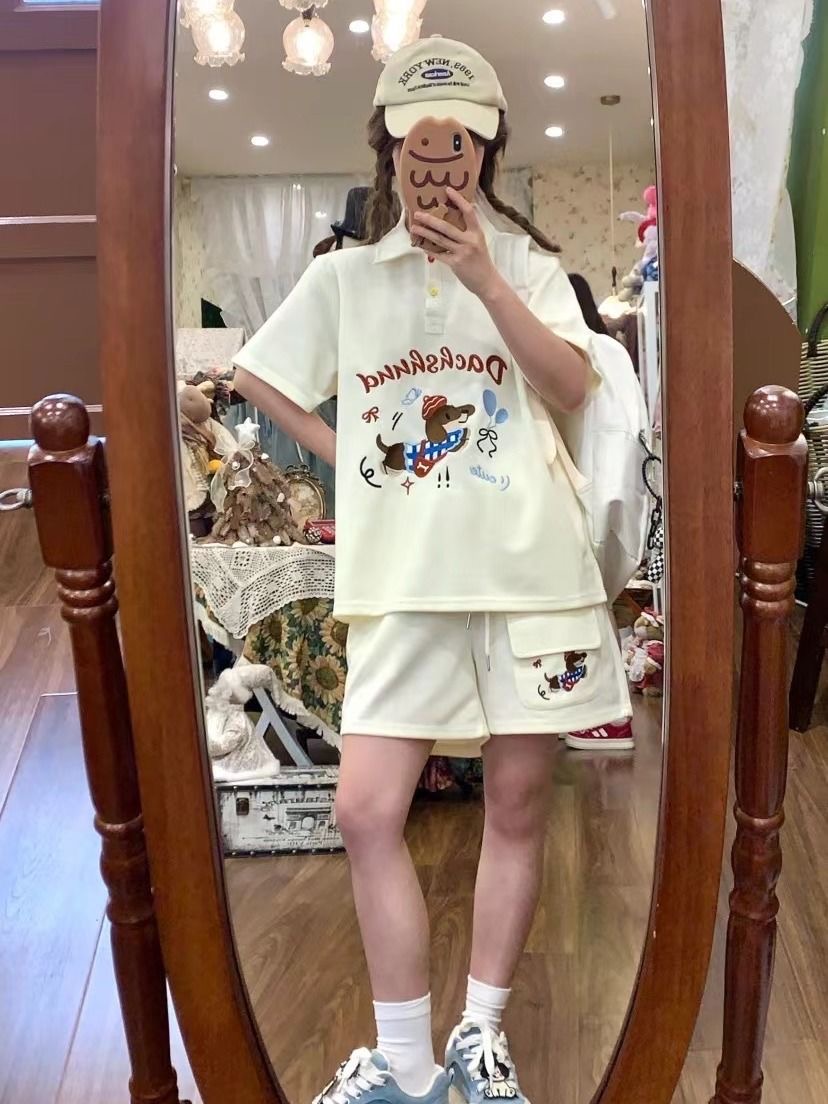 Conjunto de 2 piezas de camisa - Embroidery Tshirt reseña y precio